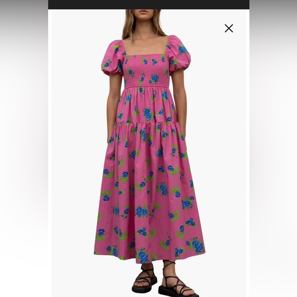 Anthropologie Moon River Floral Maxi Dress Size M